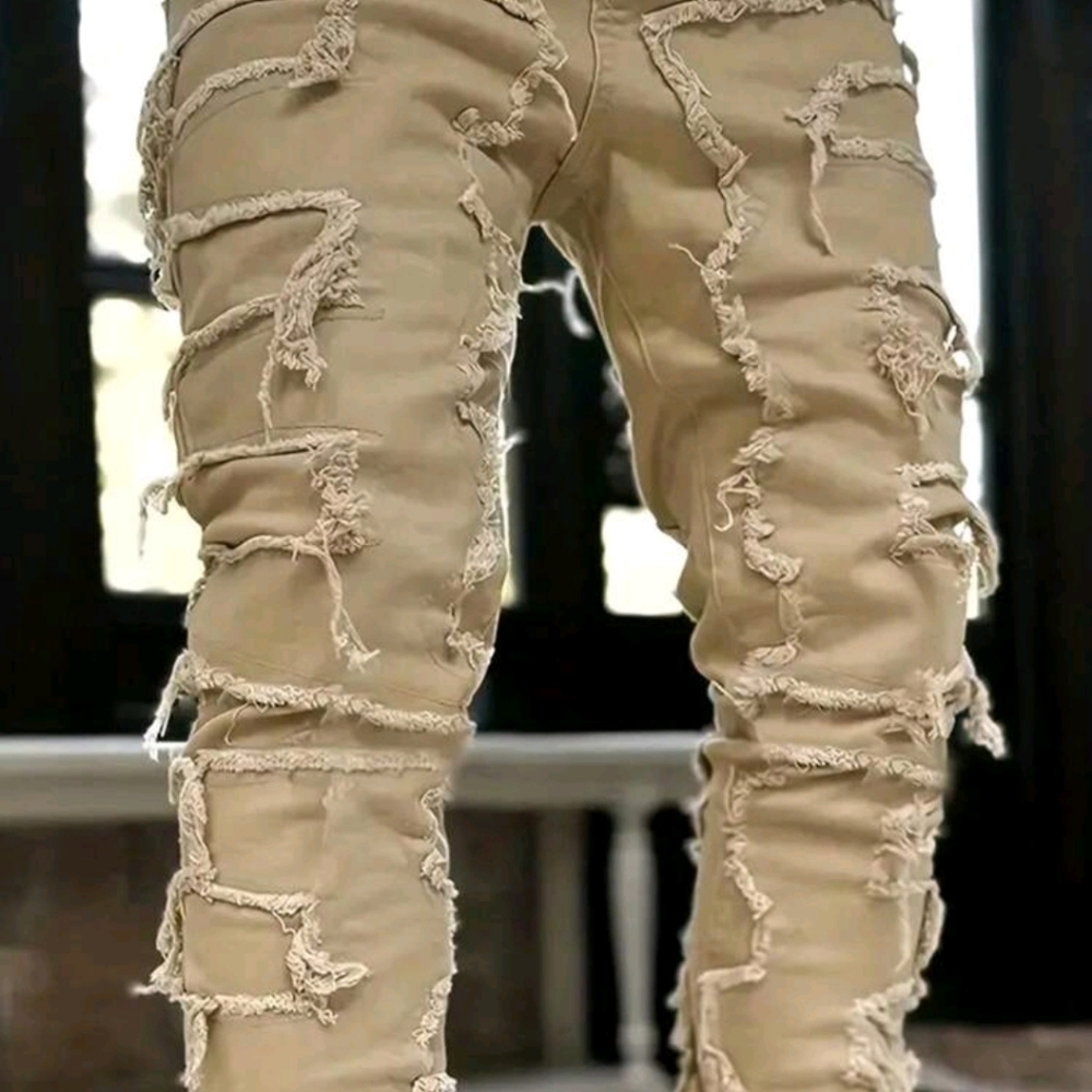 Men Frayed Skinny Jeans - Picture 2 of 5